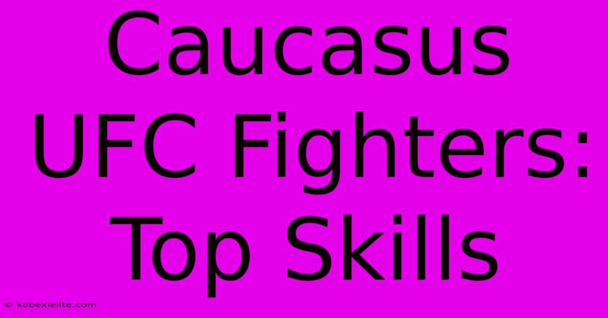 Caucasus UFC Fighters: Top Skills