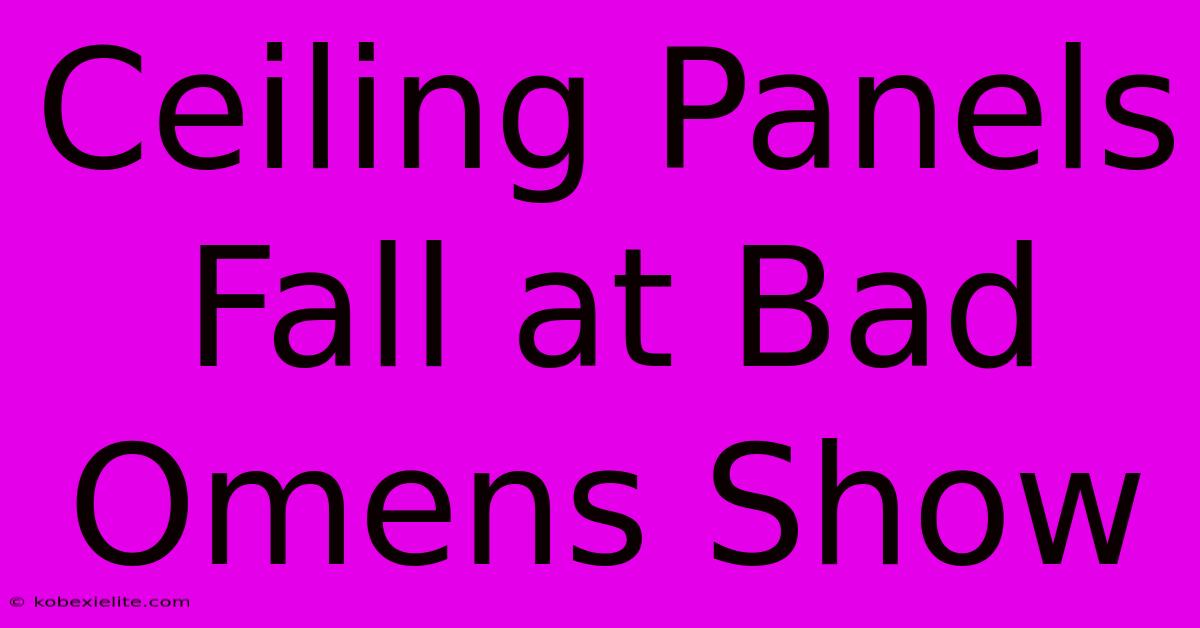 Ceiling Panels Fall At Bad Omens Show