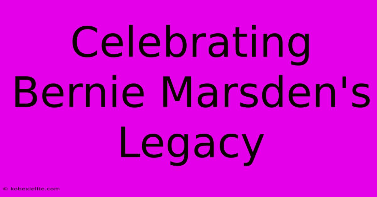 Celebrating Bernie Marsden's Legacy