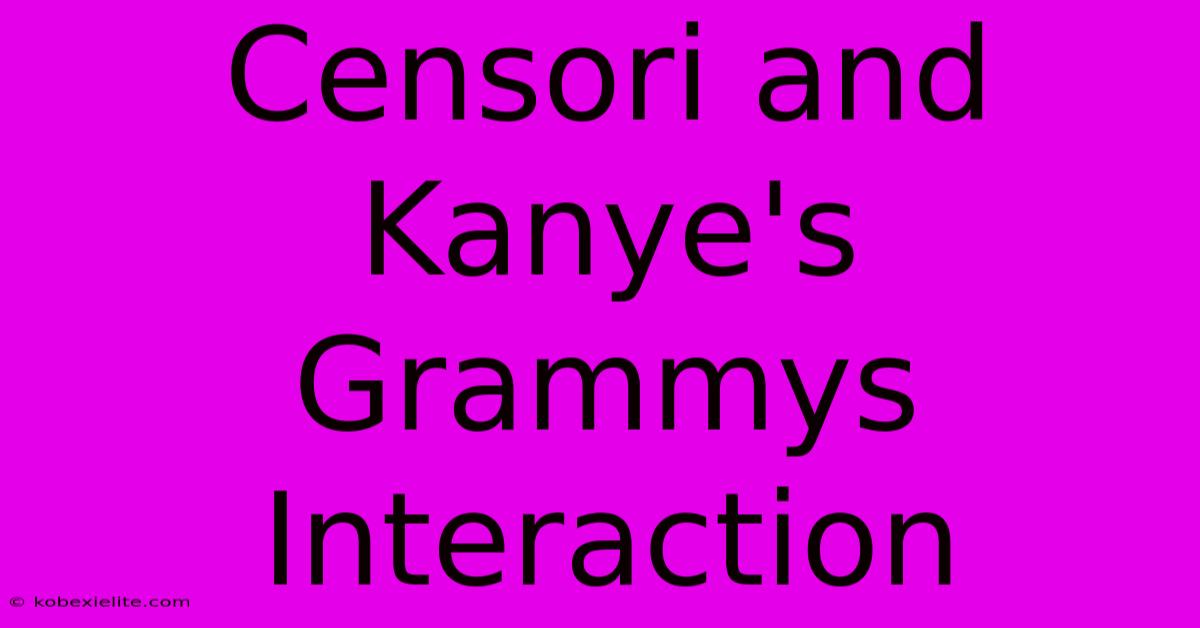 Censori And Kanye's Grammys Interaction