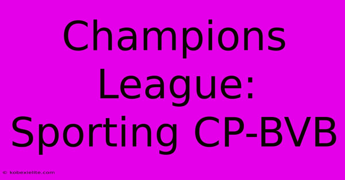 Champions League: Sporting CP-BVB