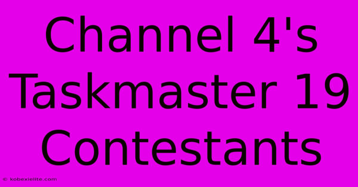 Channel 4's Taskmaster 19 Contestants