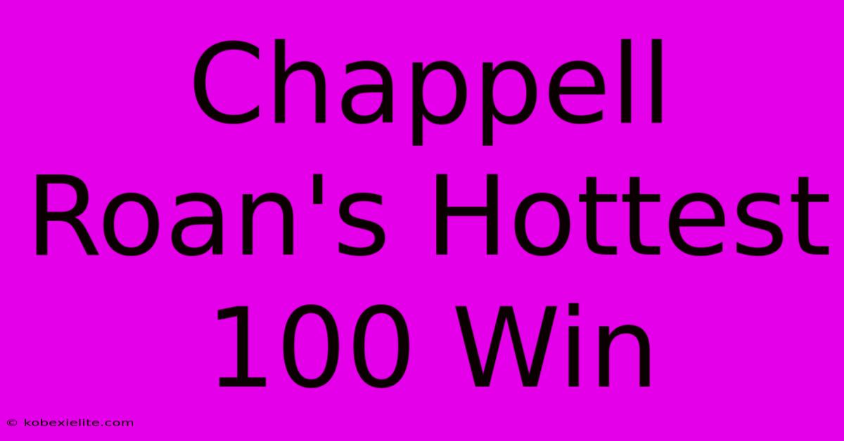 Chappell Roan's Hottest 100 Win