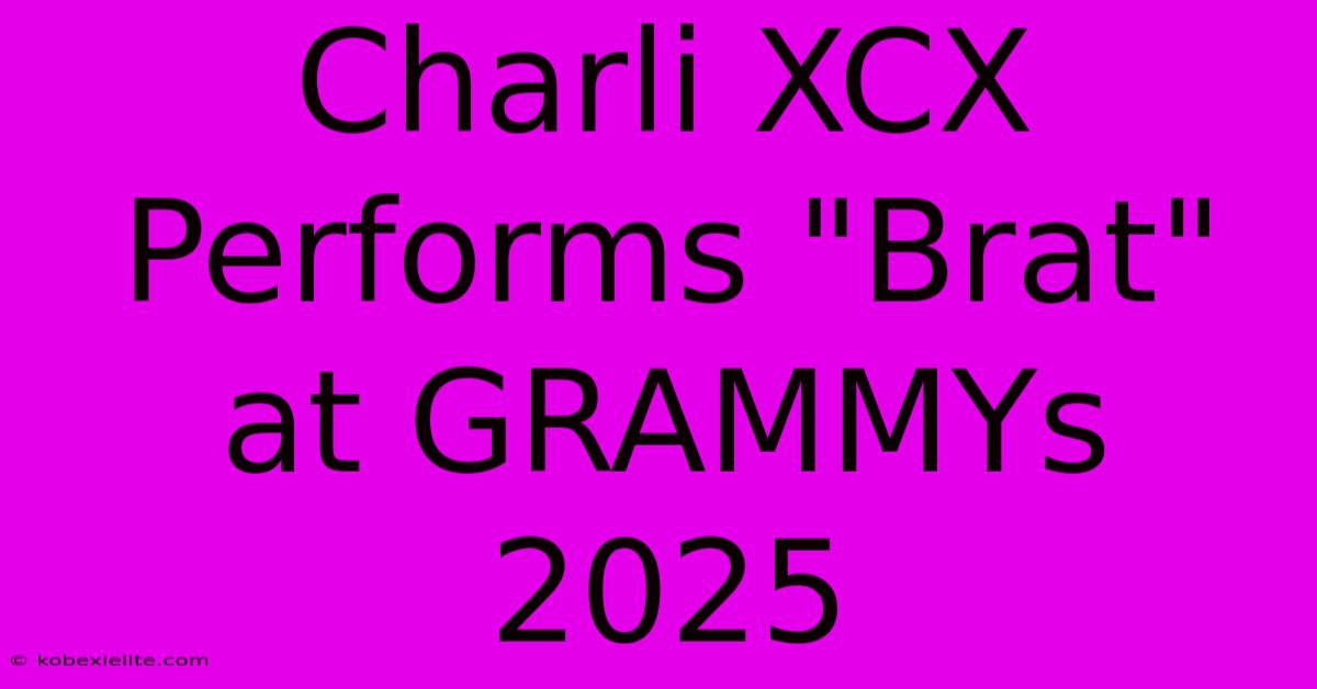 Charli XCX Performs 