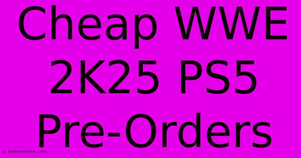 Cheap WWE 2K25 PS5 Pre-Orders