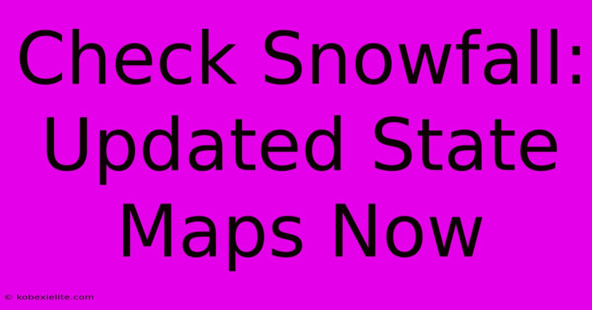 Check Snowfall: Updated State Maps Now