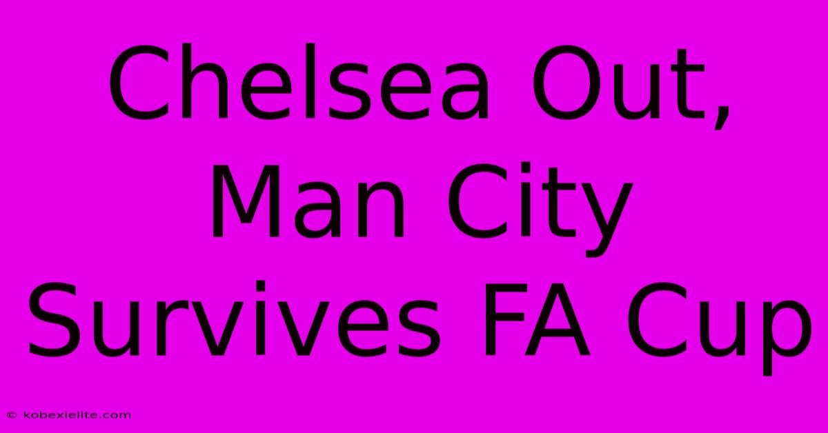 Chelsea Out, Man City Survives FA Cup