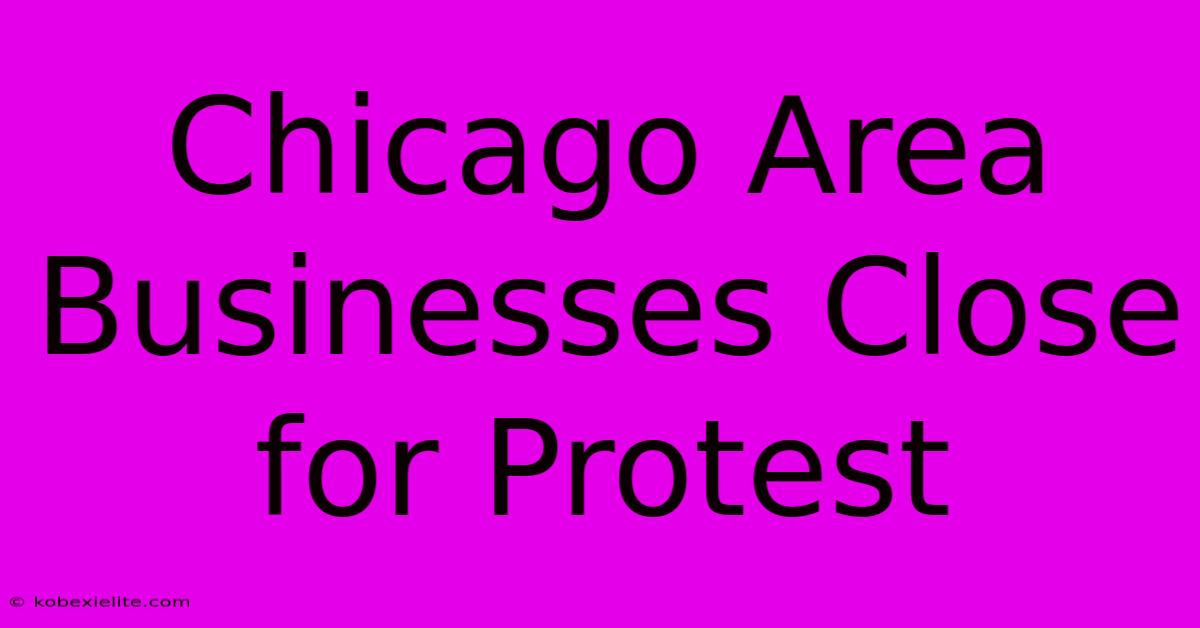 Chicago Area Businesses Close For Protest