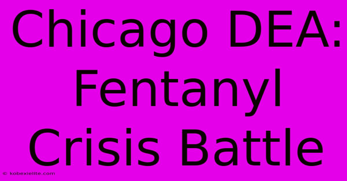 Chicago DEA: Fentanyl Crisis Battle