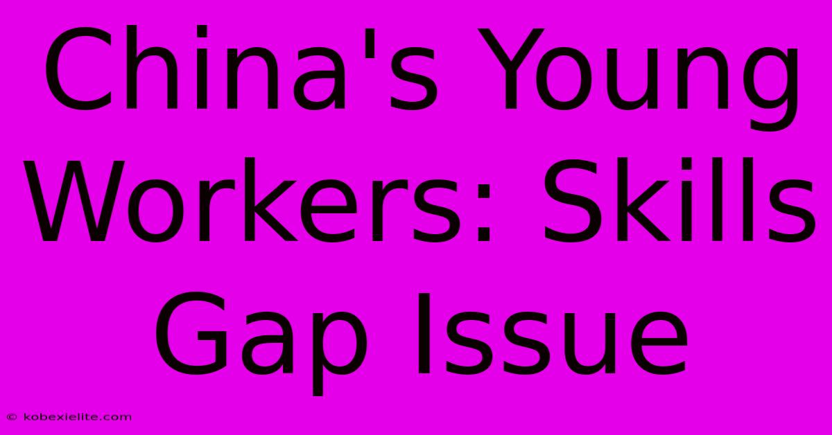 China's Young Workers: Skills Gap Issue