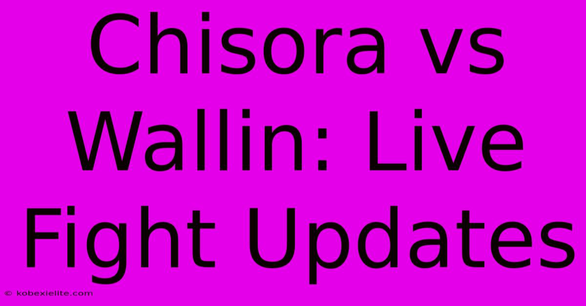 Chisora Vs Wallin: Live Fight Updates