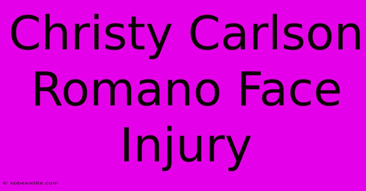 Christy Carlson Romano Face Injury