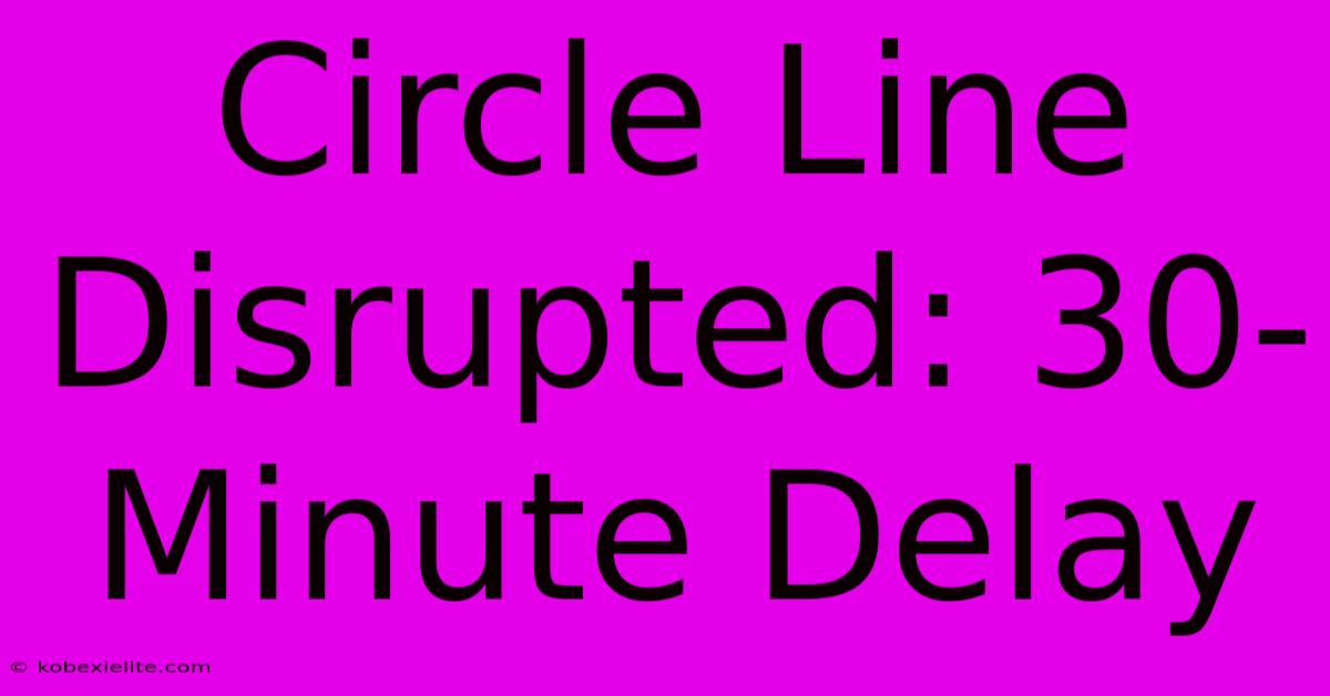 Circle Line Disrupted: 30-Minute Delay