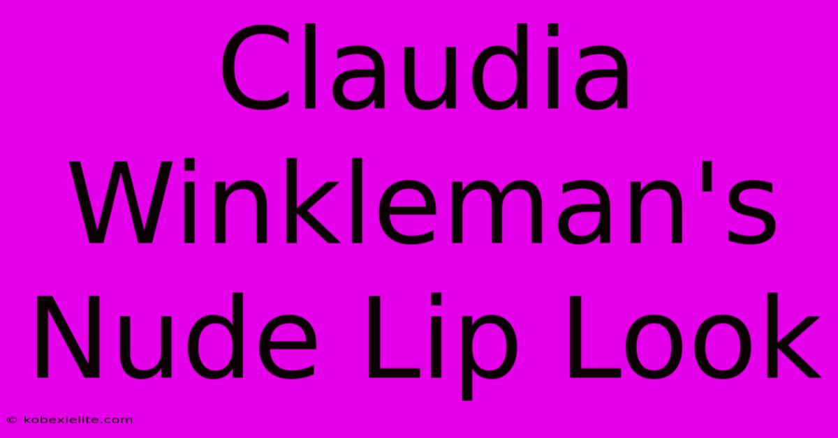 Claudia Winkleman's Nude Lip Look