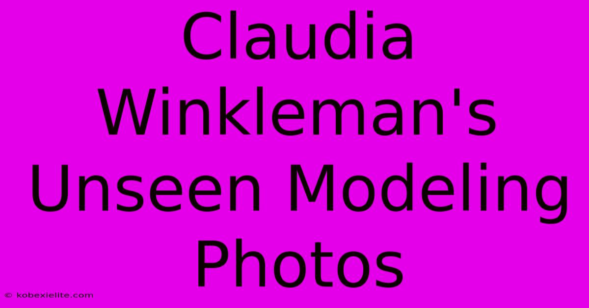 Claudia Winkleman's Unseen Modeling Photos