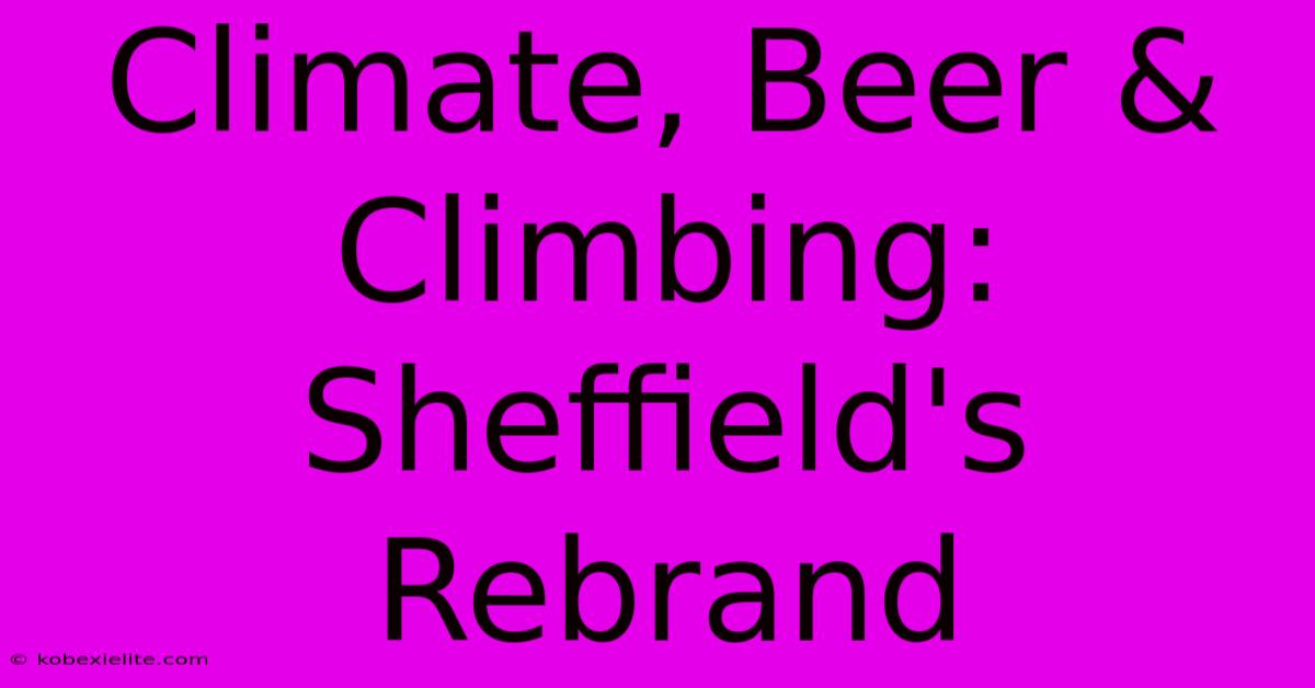 Climate, Beer & Climbing: Sheffield's Rebrand