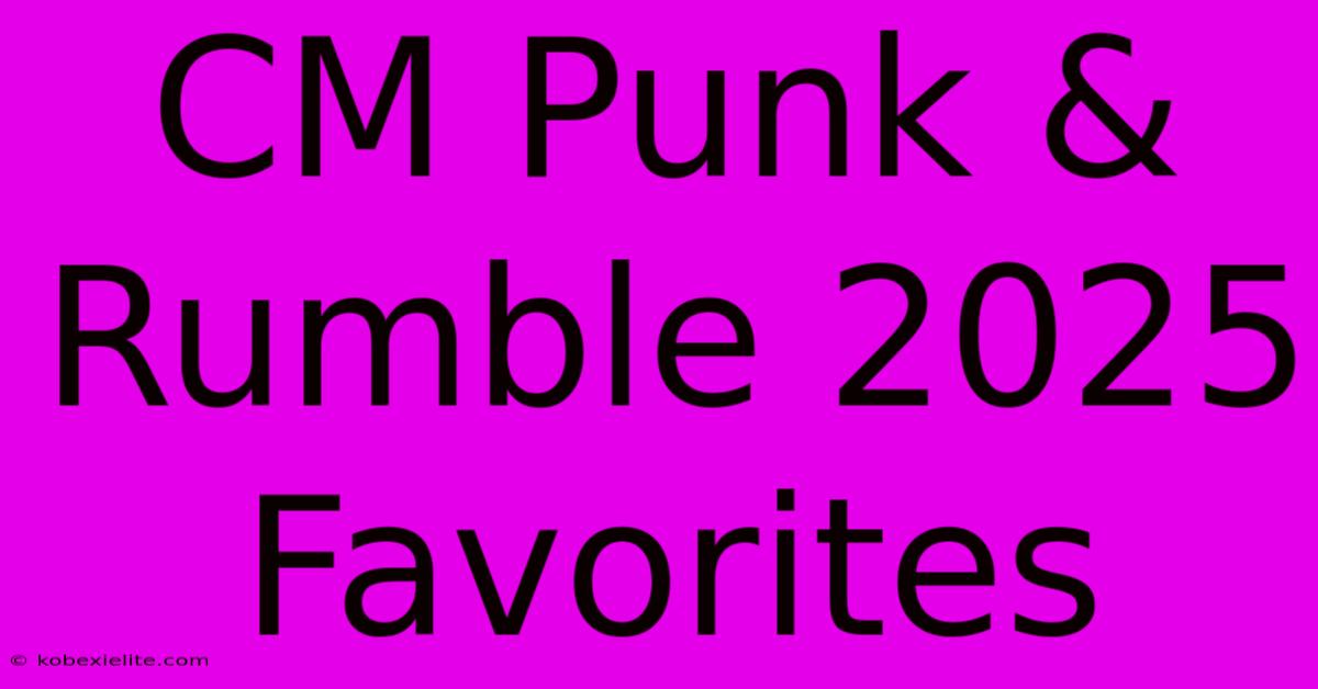 CM Punk & Rumble 2025 Favorites