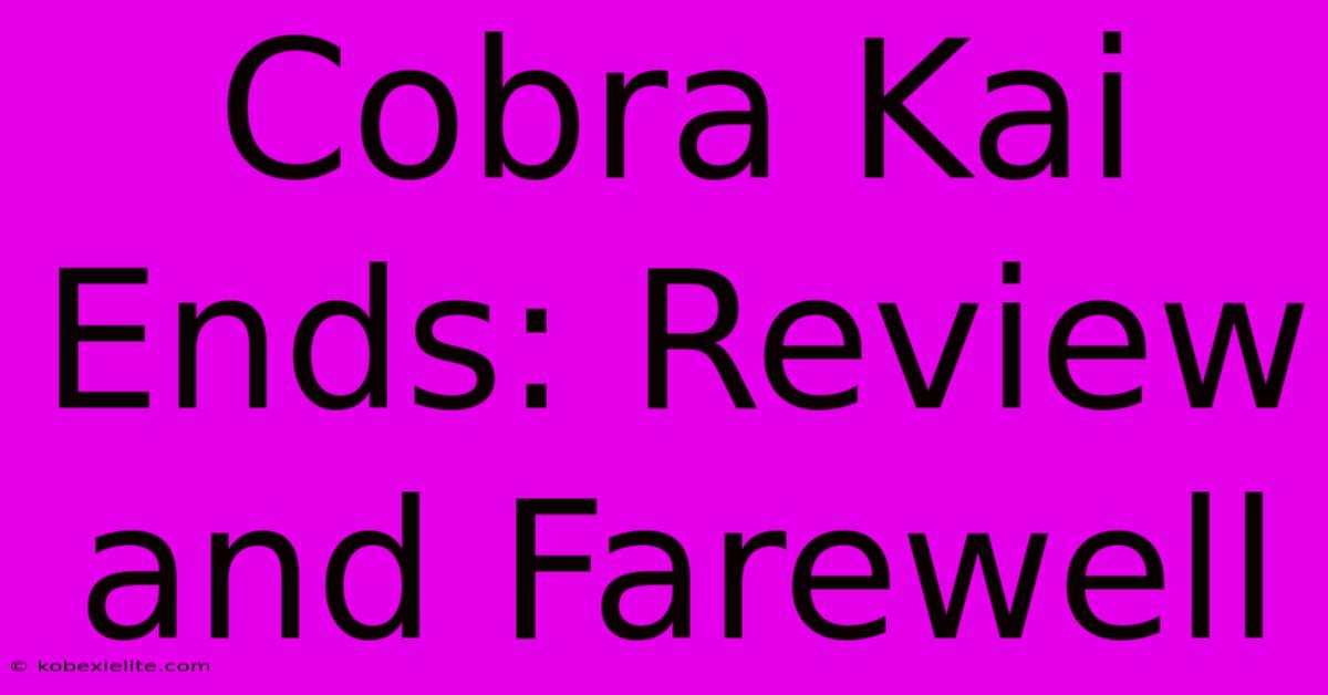 Cobra Kai Ends: Review And Farewell