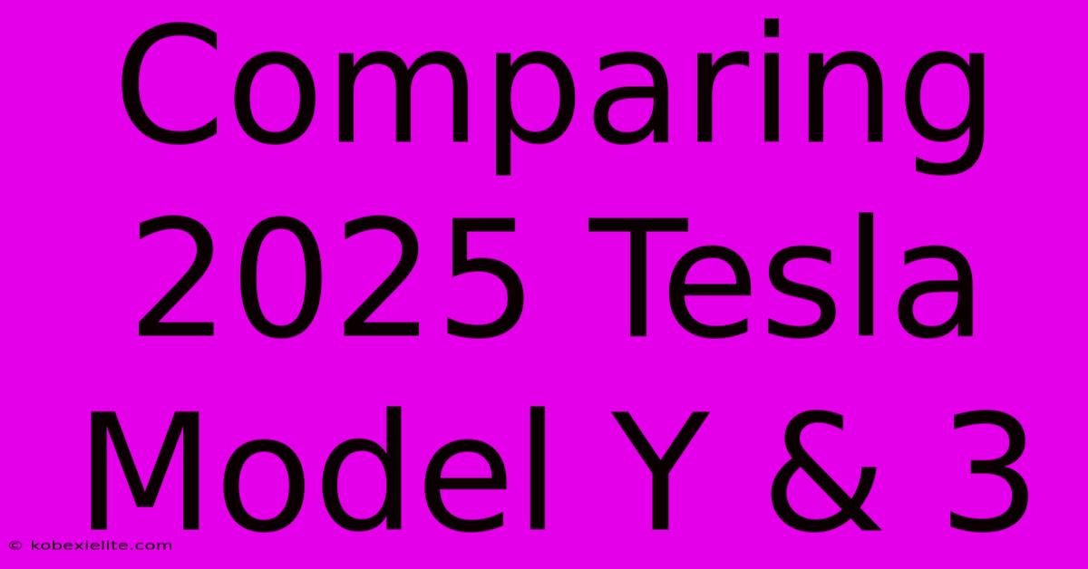 Comparing 2025 Tesla Model Y & 3