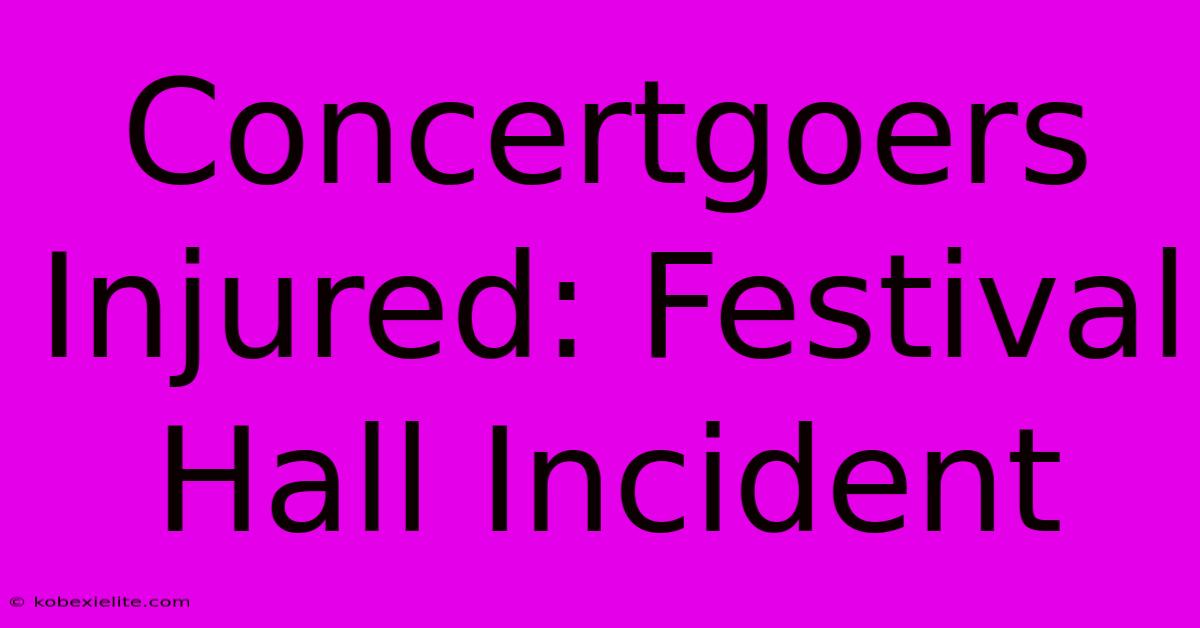 Concertgoers Injured: Festival Hall Incident