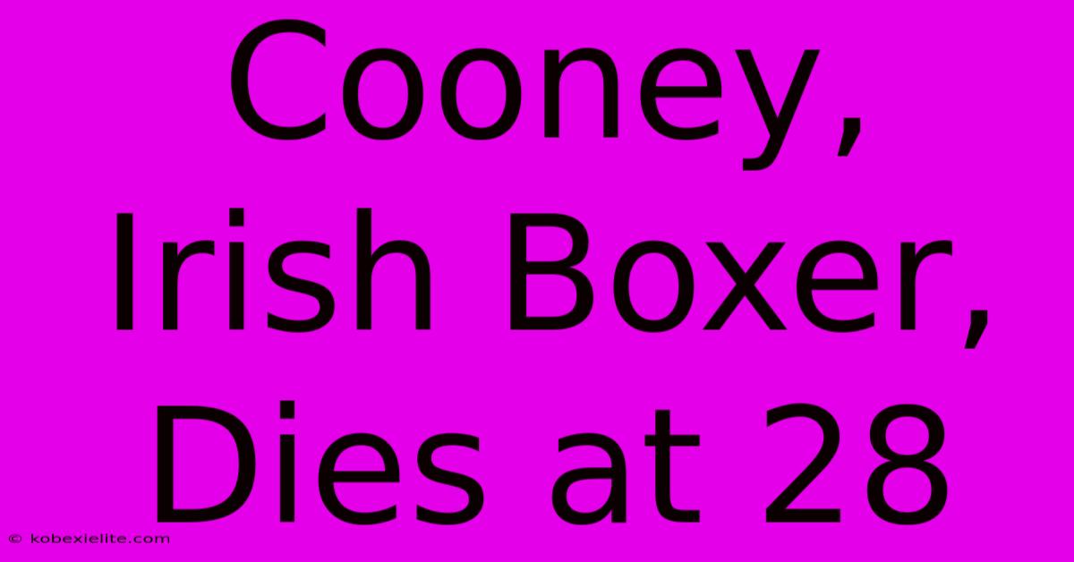 Cooney, Irish Boxer, Dies At 28