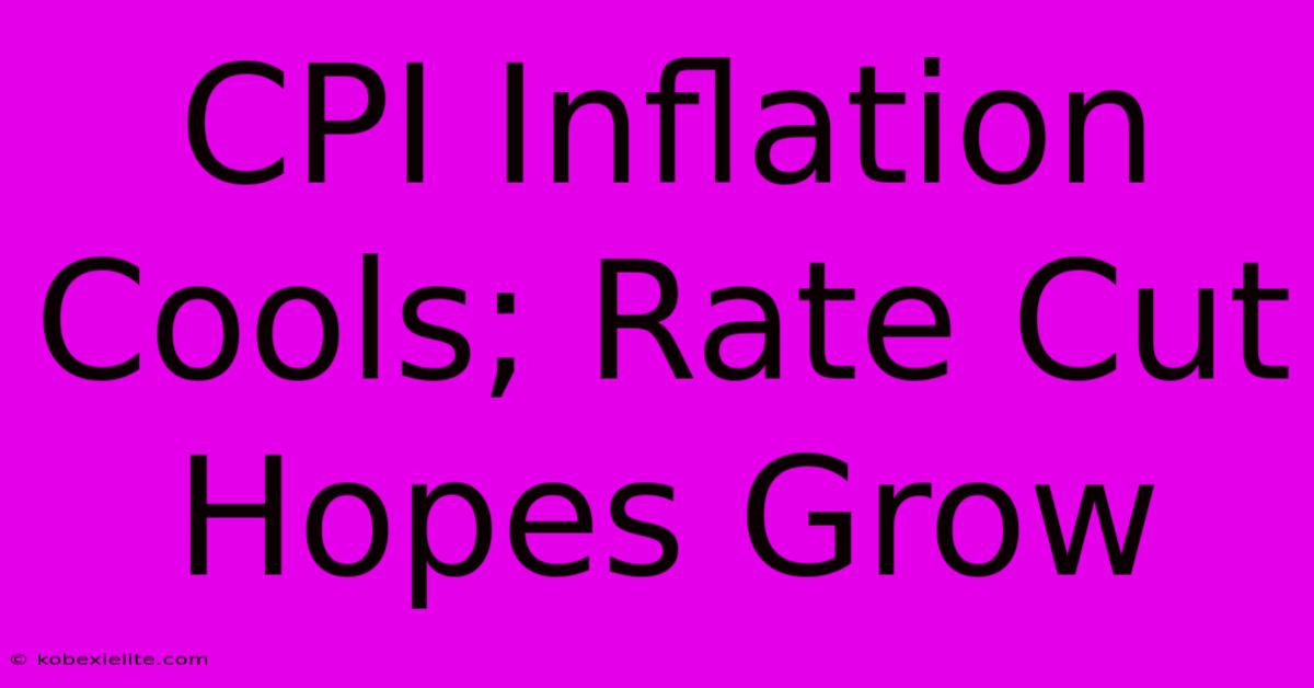 CPI Inflation Cools; Rate Cut Hopes Grow