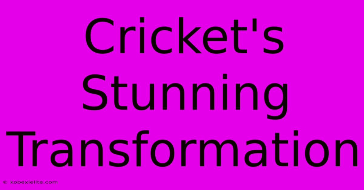 Cricket's Stunning Transformation