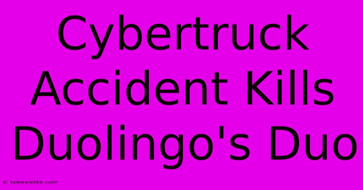 Cybertruck Accident Kills Duolingo's Duo