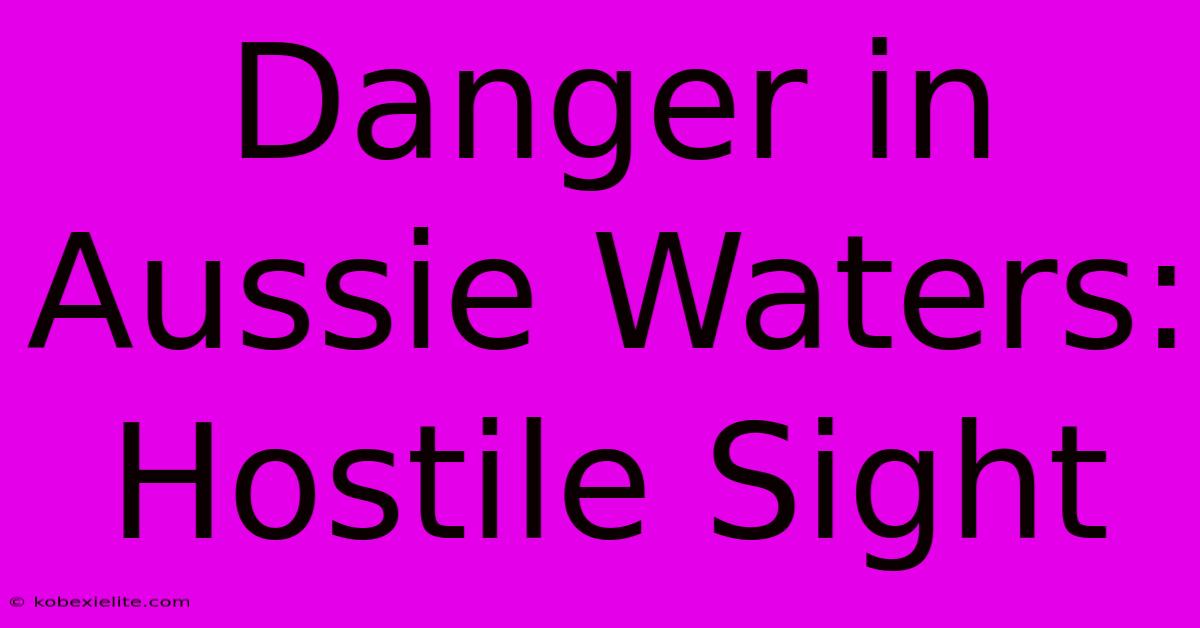 Danger In Aussie Waters: Hostile Sight