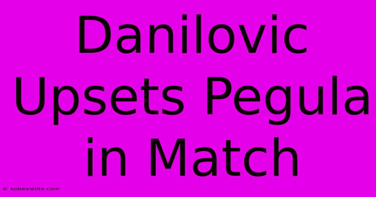 Danilovic Upsets Pegula In Match