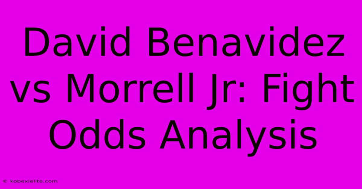 David Benavidez Vs Morrell Jr: Fight Odds Analysis