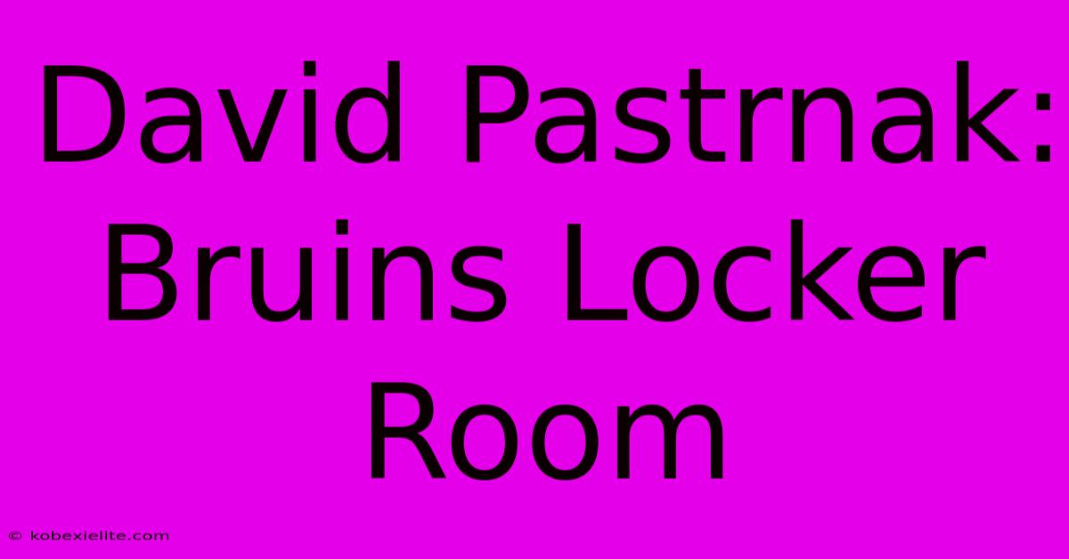 David Pastrnak: Bruins Locker Room