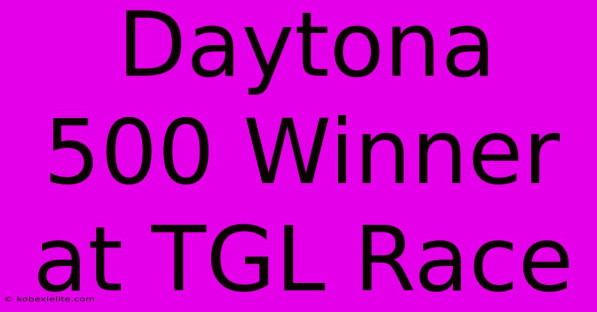 Daytona 500 Winner At TGL Race