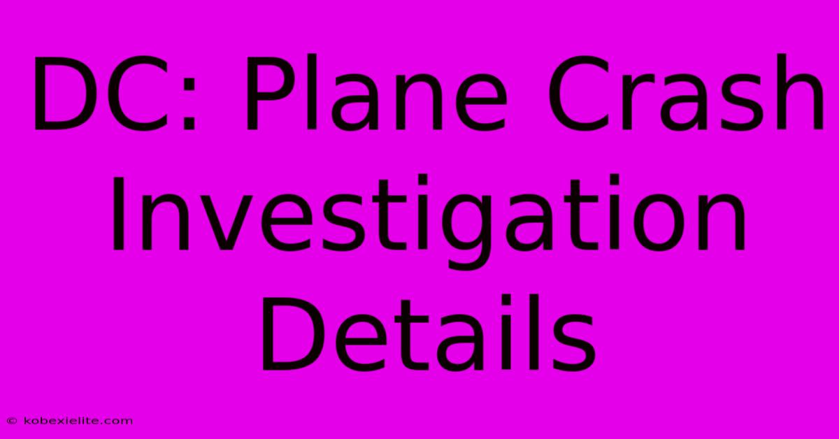 DC: Plane Crash Investigation Details