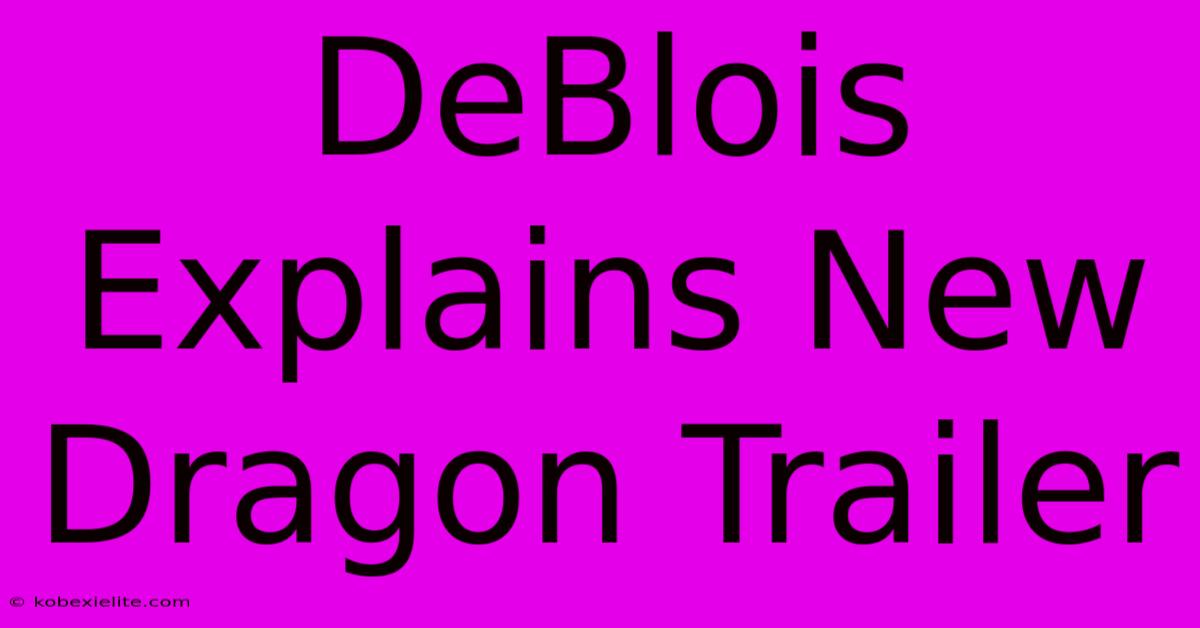 DeBlois Explains New Dragon Trailer