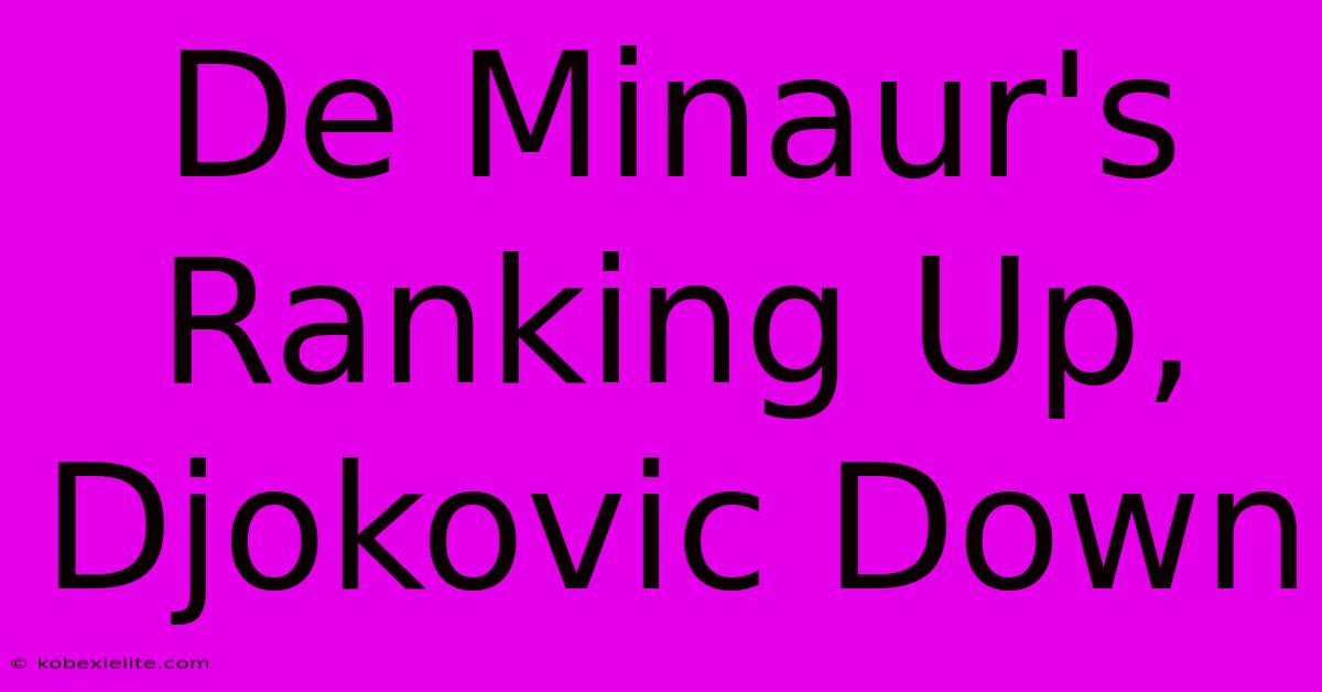 De Minaur's Ranking Up, Djokovic Down