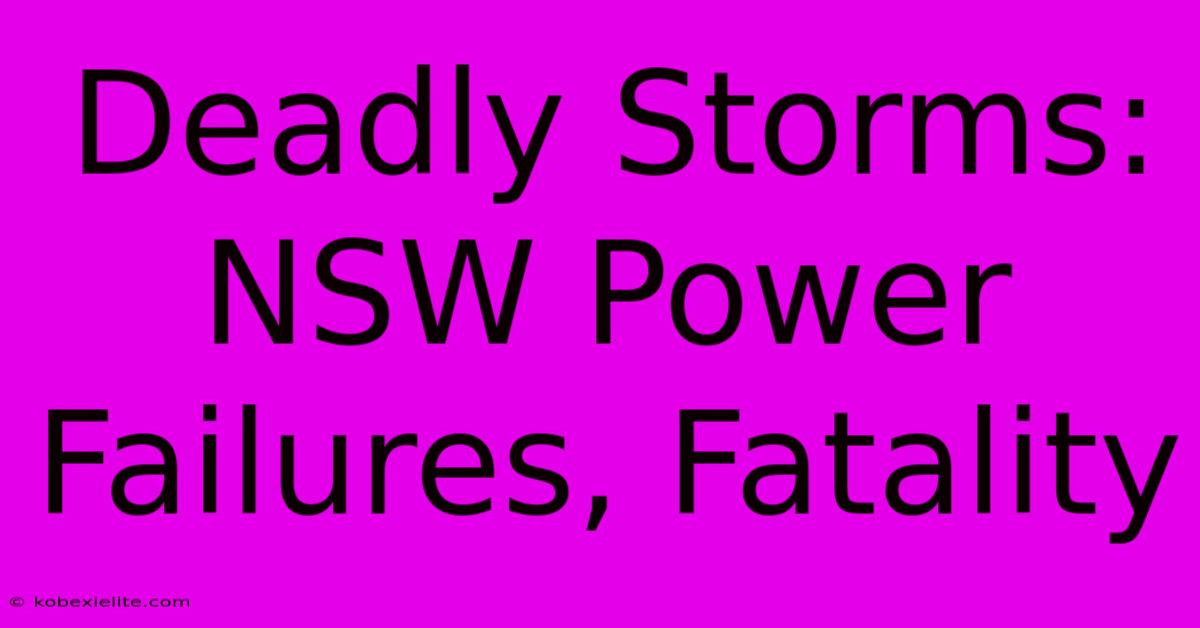 Deadly Storms: NSW Power Failures, Fatality