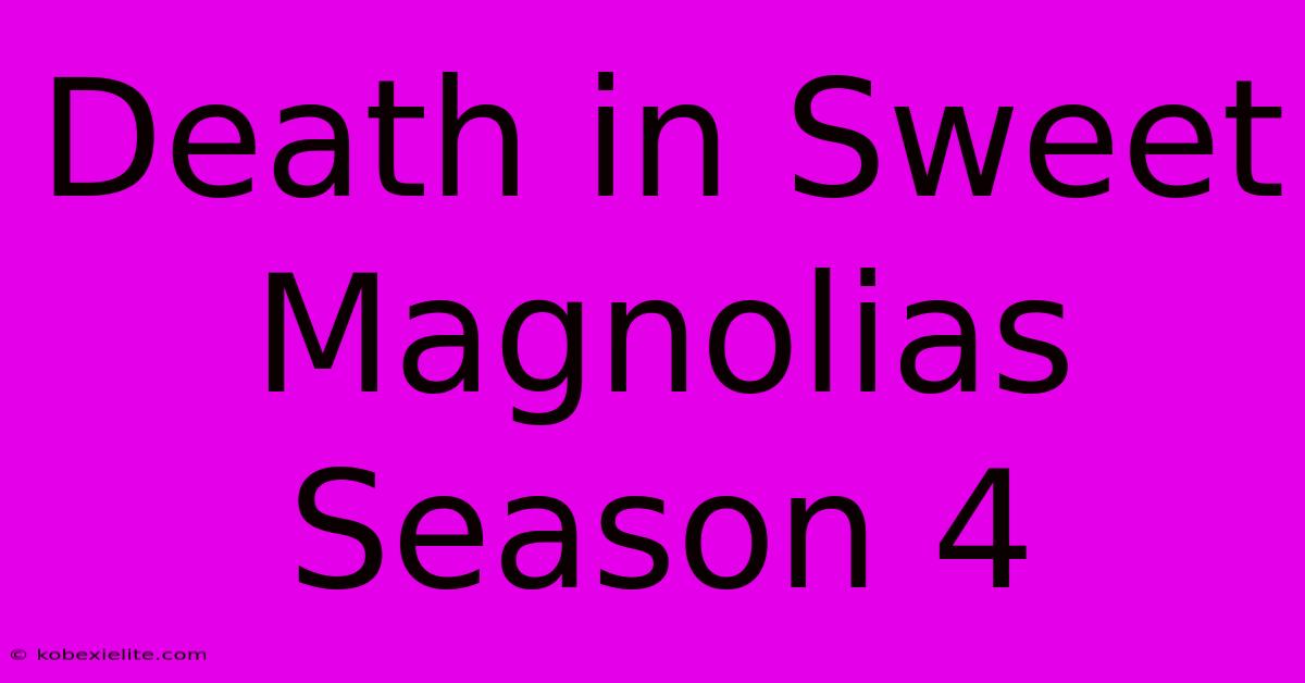 Death In Sweet Magnolias Season 4