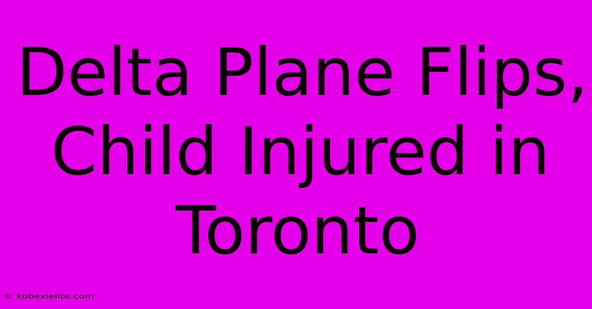 Delta Plane Flips, Child Injured In Toronto