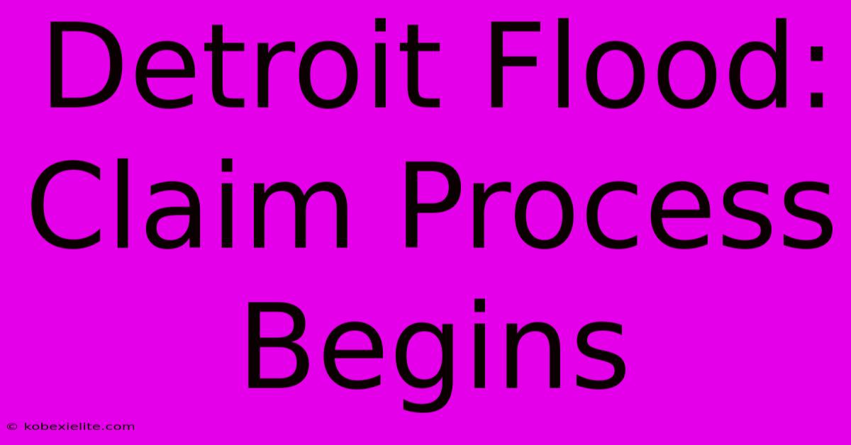 Detroit Flood: Claim Process Begins