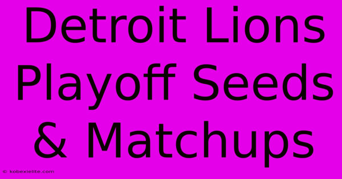 Detroit Lions Playoff Seeds & Matchups