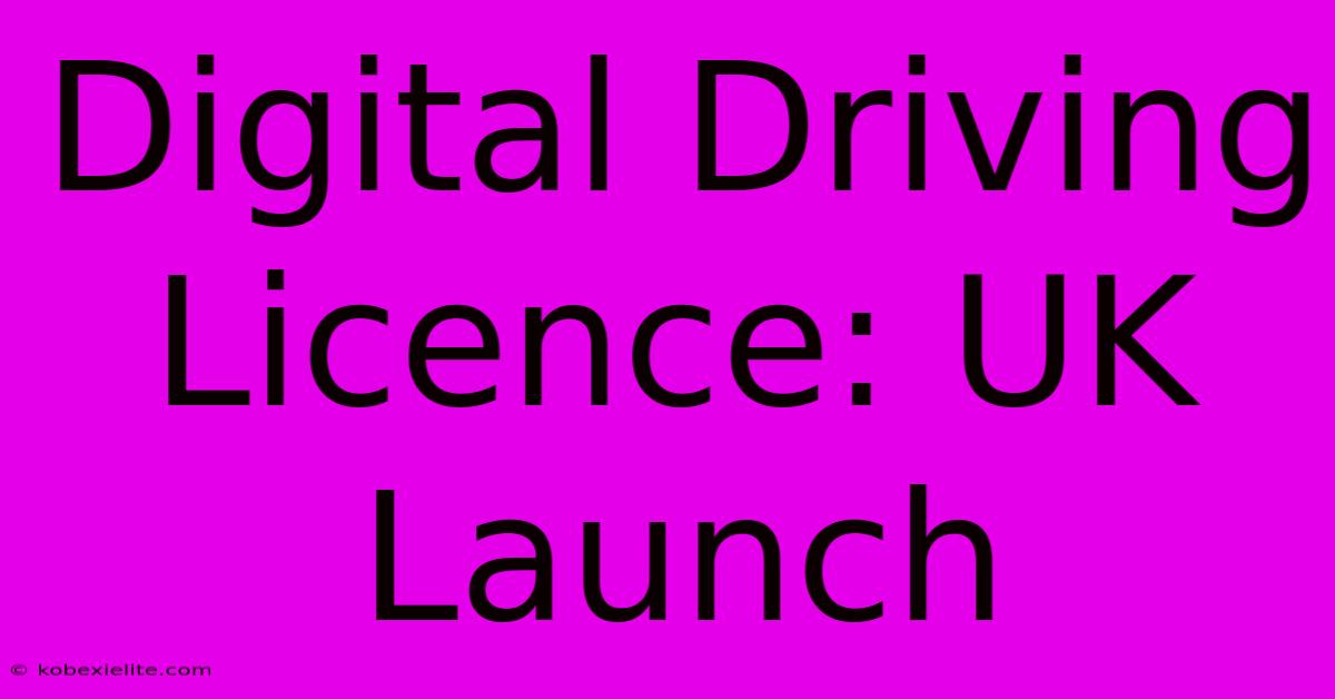 Digital Driving Licence: UK Launch