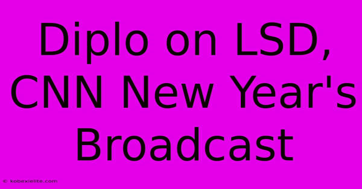 Diplo On LSD, CNN New Year's Broadcast