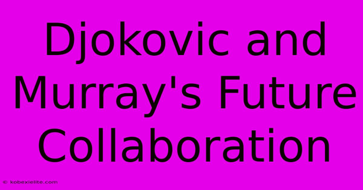 Djokovic And Murray's Future Collaboration