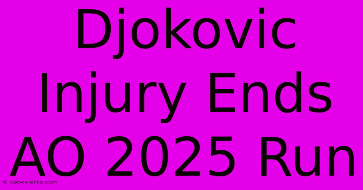 Djokovic Injury Ends AO 2025 Run