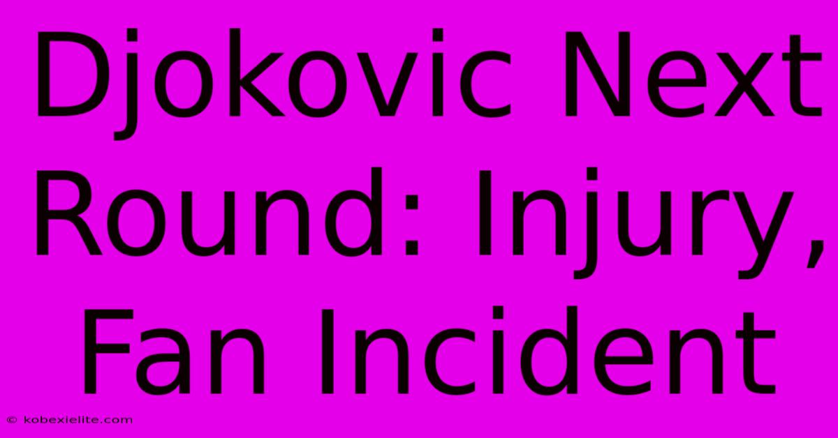 Djokovic Next Round: Injury, Fan Incident