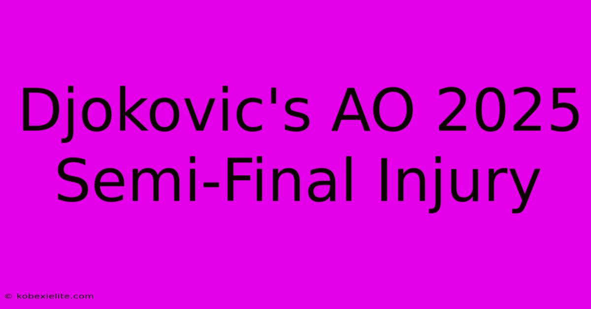 Djokovic's AO 2025 Semi-Final Injury