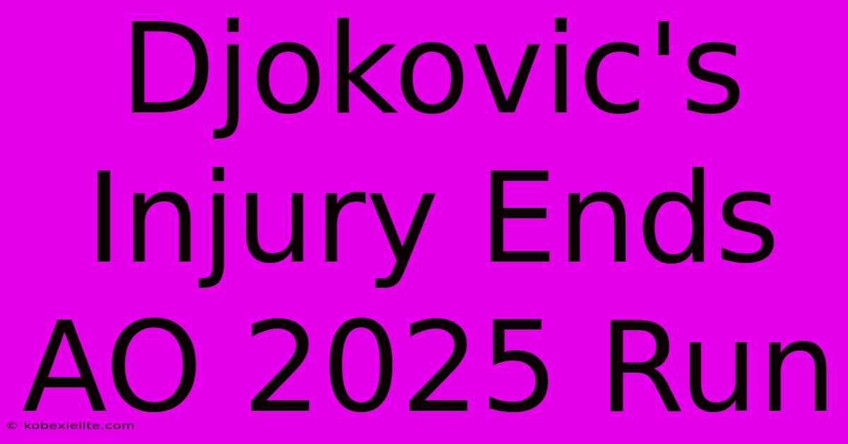 Djokovic's Injury Ends AO 2025 Run