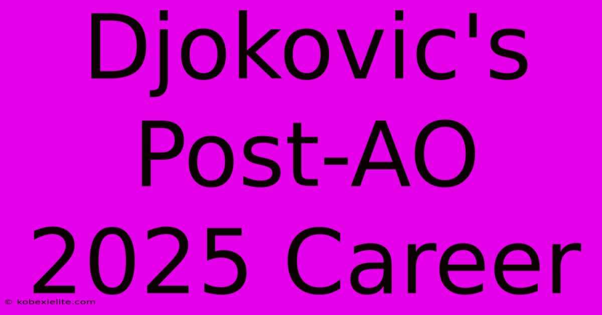 Djokovic's Post-AO 2025 Career