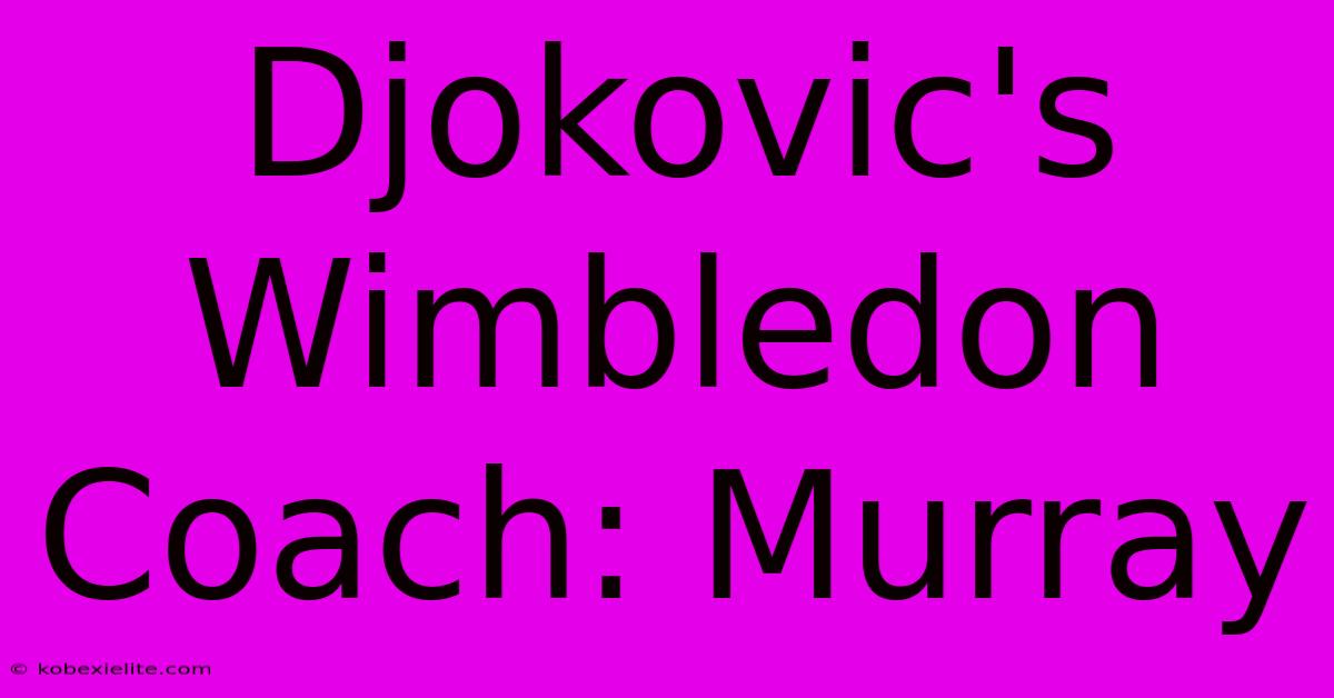 Djokovic's Wimbledon Coach: Murray